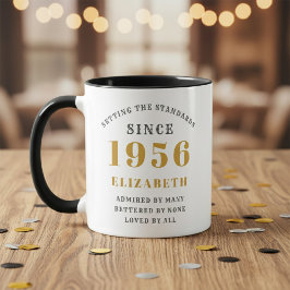 Caneca 70th Birthday 1956 Add Name Elegant