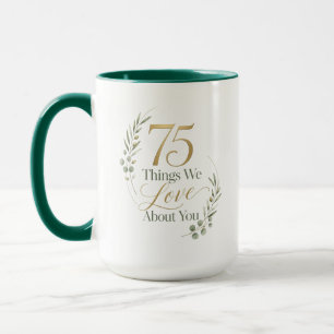 Caneca 75 Coisas Que Amamos Sobre a Mamãe
