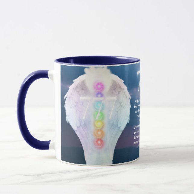 Caneca 777 Números de anjos Chakra Angels Wings (Esquerda)