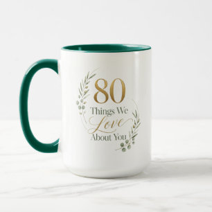 Caneca 80 Coisas Que Amamos Sobre a Mamãe