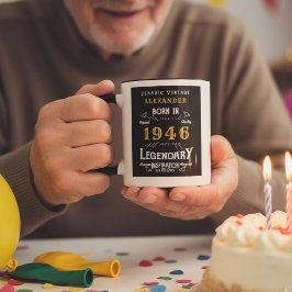 Caneca 80 Legendário Aniversário Personalizado 1946 Prese