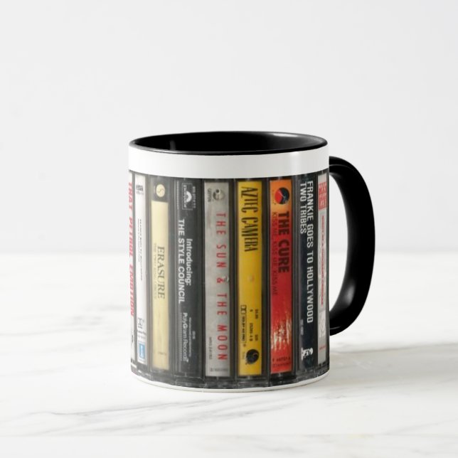 Caneca 80's Alt music cassette tape mug (Frente Esquerda)