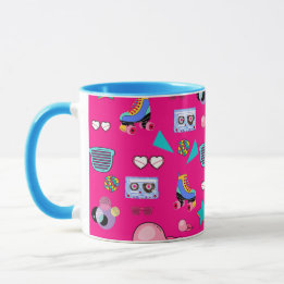 Caneca 80s Costume Vibrant pink Retro culture pop