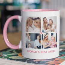 8 fotos personalizadas "A Melhor Mãe do Mundo"