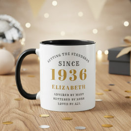 Caneca 90th Birthday 1936 Add Name Elegant
