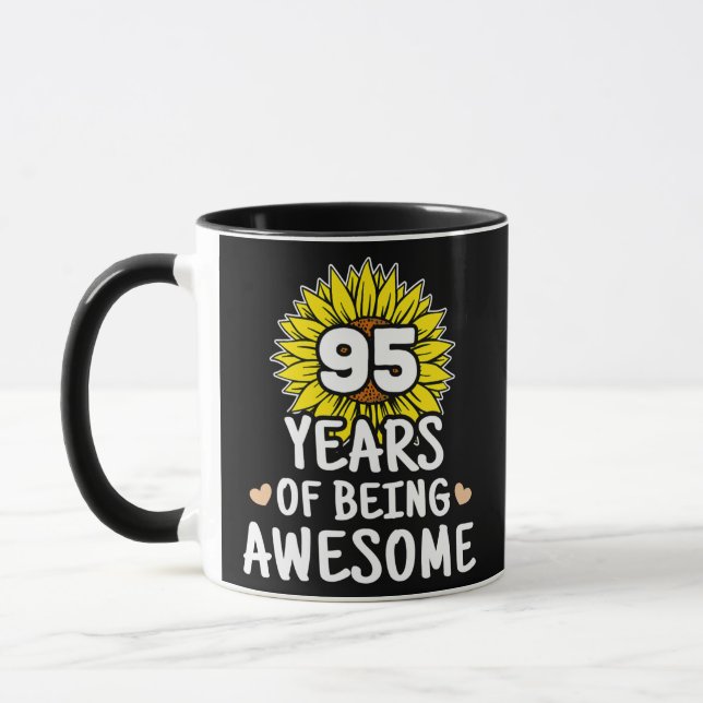 Caneca 95 Anos De Espetacular 95.º Aniversário 95 Anos (Esquerda)