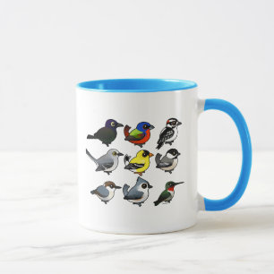 Caneca 9 pássaros do sudeste do quintal dos EUA