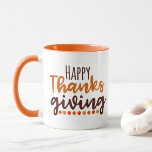 Caneca A acção de graças feliz exprime o feriado