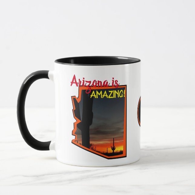 Caneca A arizona é esboço surpreendente do mapa do cacto (Esquerda)