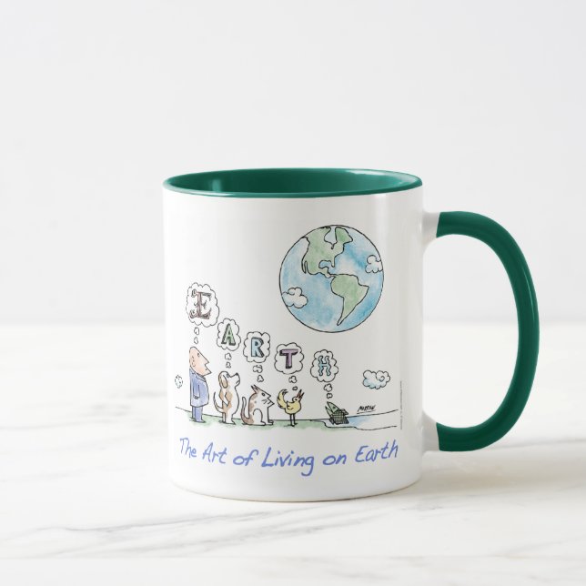 Caneca A arte da vida no copo da terra (Direita)