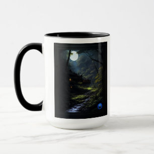 Caneca A Arte do Conceito de Inteligência Florestal AI de
