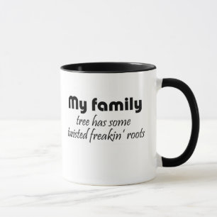 Caneca A árvore genealógica engraçada cita citações 