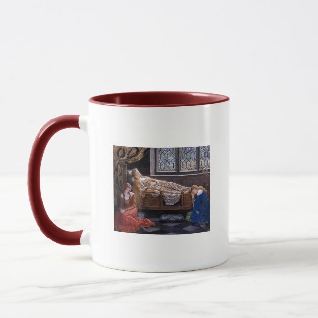 Caneca A Bela Adormecida, c. 1921 por John Collier (Esquerda)