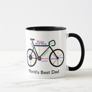 Caneca A bicicleta inspirador das palavras, dá um ciclo 