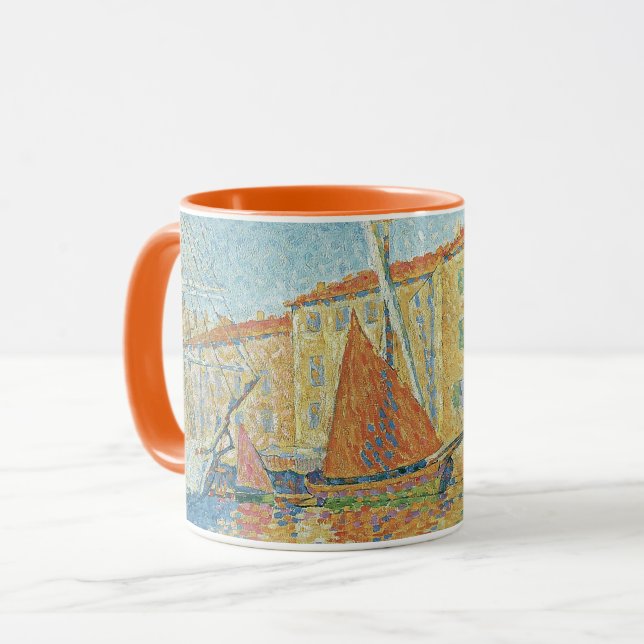 Caneca A boia vermelha de Paul Signac, Pointilismo da Vin (Frente Esquerda)