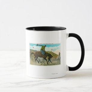 Caneca A Bucking Bronco no Rodeio Anual de Salinas