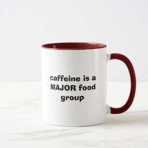 Caneca a cafeína é um grupo de comida PRINCIPAL
