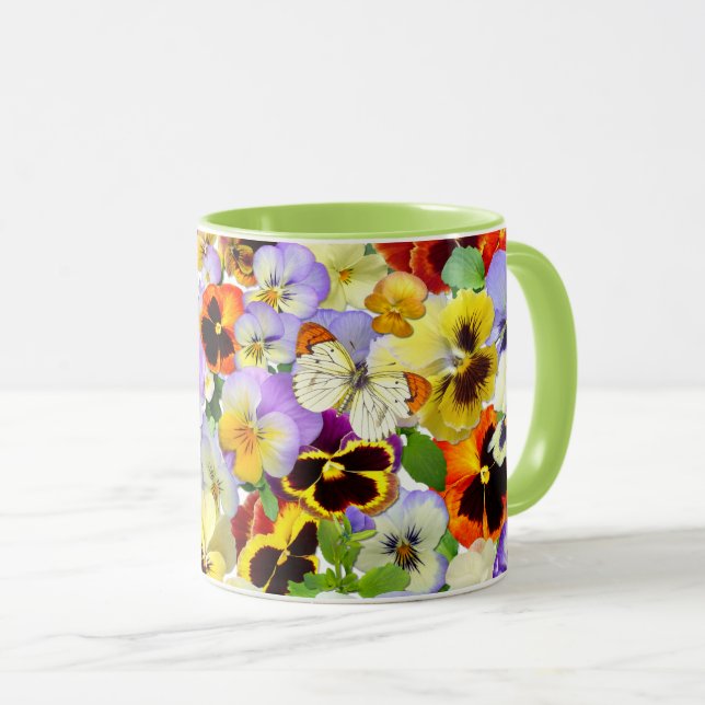 Caneca A Caneta Pansy Collection (Frente Esquerda)