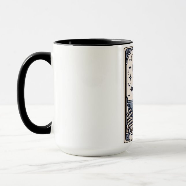 Caneca A Carta de Tarô do Esqueleto Gamer (Esquerda)