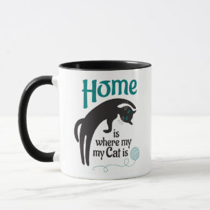Caneca A casa é onde meu gato está