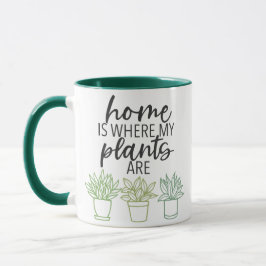 CANECA A CASA É ONDE MINHAS PLANTAS ESTÃO