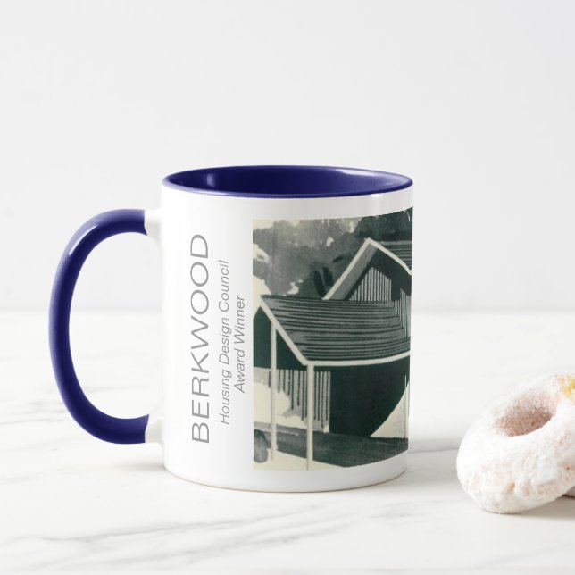 Caneca A Casa Moderna do Século de Médio de Berkwood Mug (Com Donut)