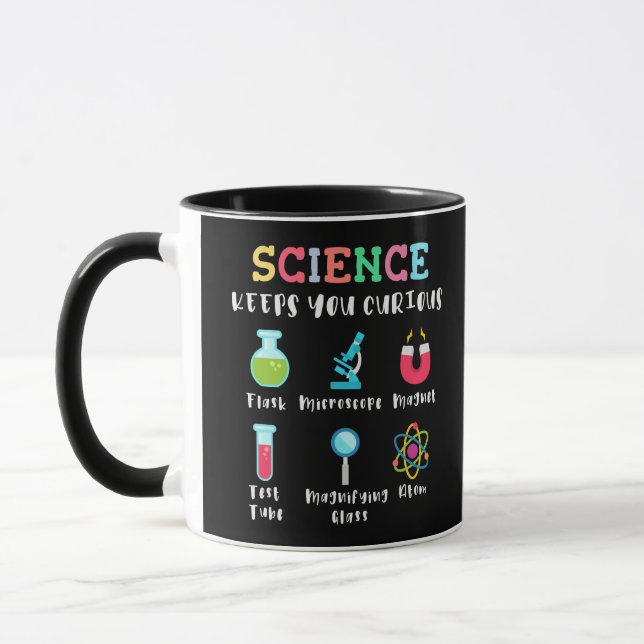 Caneca A ciência mantém você curioso (Esquerda)