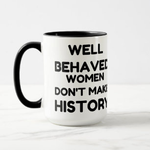 Caneca A citação feminista bem comportada