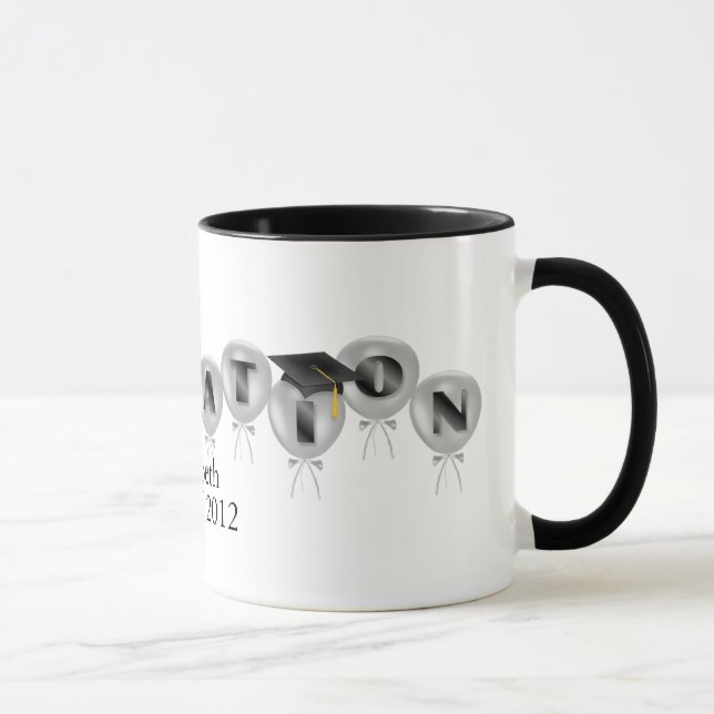 Caneca A classe de 2012 balões com formando tampa a (Direita)