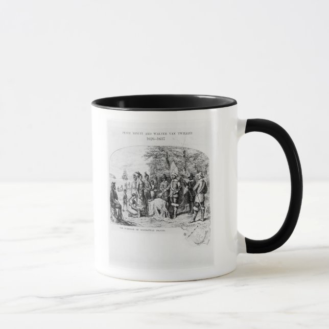 Caneca A compra da ilha de Manhattan, em setembro de 1626 (Direita)