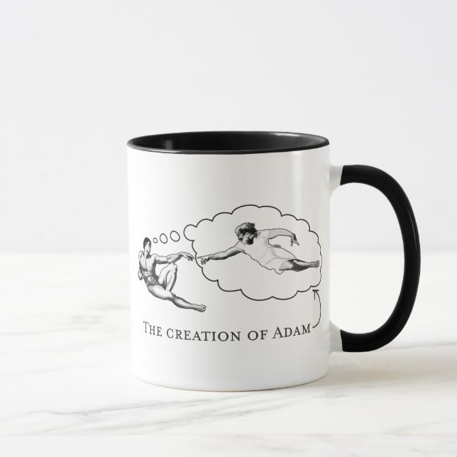 Caneca A criação de Adam (deus) (Direita)
