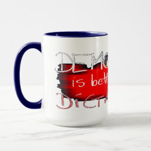 Caneca A democracia é melhor do que a ditadura