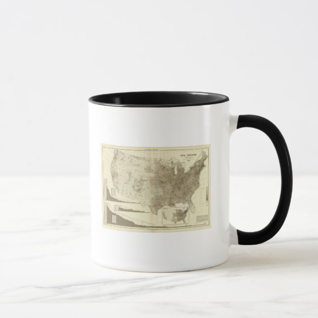 Caneca a densidade populacional dos condados (Direita)
