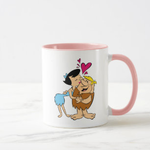 Caneca A discussão de beijo dos Flintstones   Betty