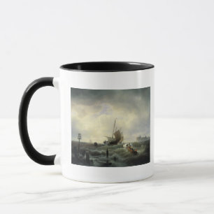 Caneca A entrada ao porto em Hellevoetsluys