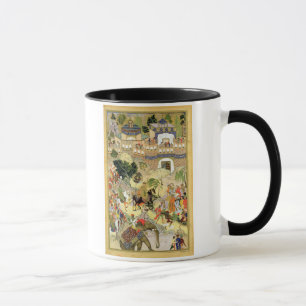 Caneca A entrada triunfante de Akbar do imperador em