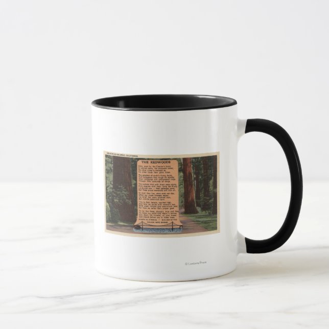Caneca A estrada de Sequoia, Poema de Strauss (Direita)