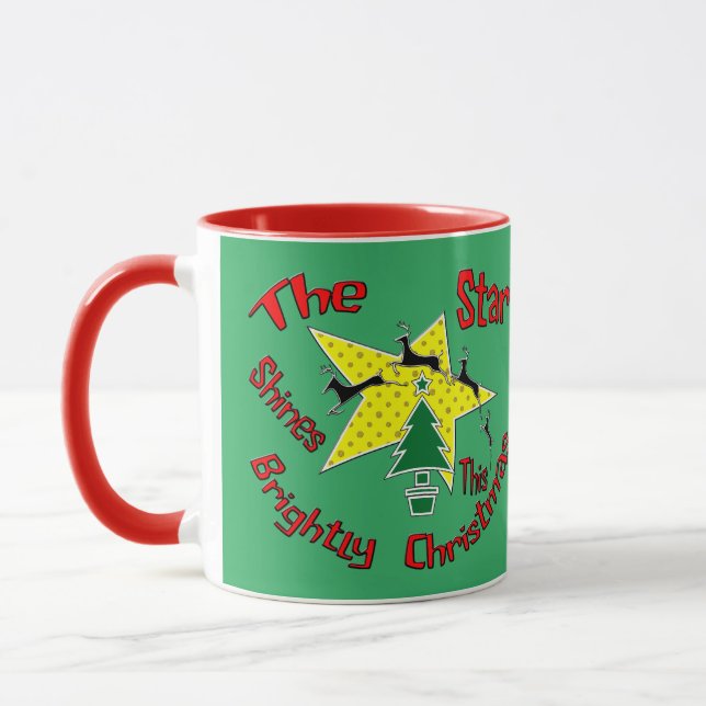Caneca A estrela brilha intensamente neste Natal (Esquerda)