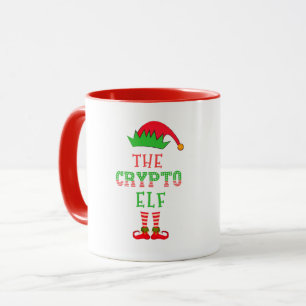 Caneca A Família do Natal do Crypto Elf Correspondente