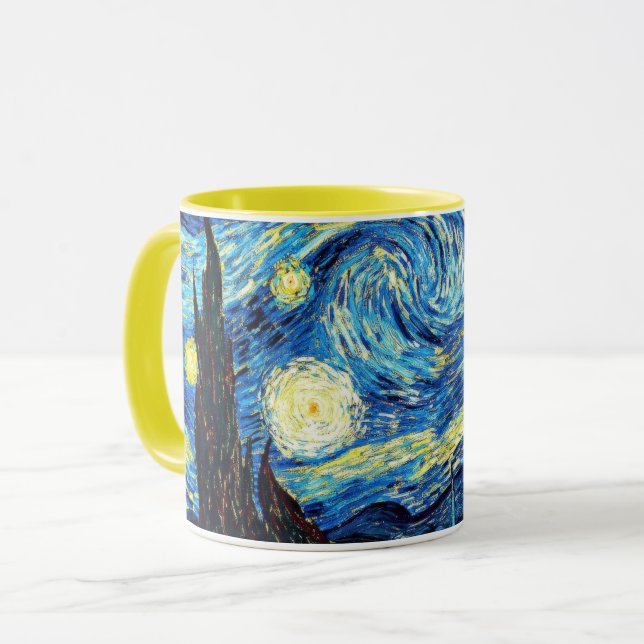 Caneca A famosa pintura de Van Gogh, Starry Night (Frente Esquerda)