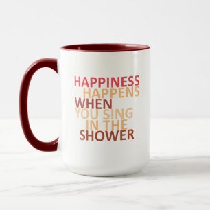 Caneca A felicidade acontece quando você canta no chá
