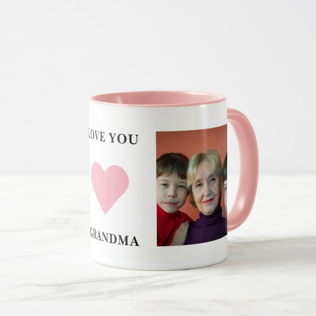 Caneca A Foto Da Família Abuela Nana Nonna Te Ama Avó (Frente Esquerda)