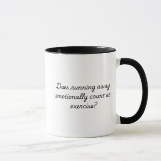 Caneca A fuga emocionalmente conta como exercício?