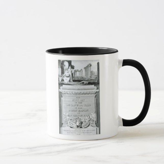 Caneca A história da diminuição e queda de romano (Direita)