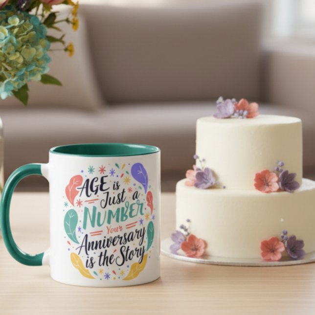 Caneca A Idade é Apenas um Número (Criador carregado)