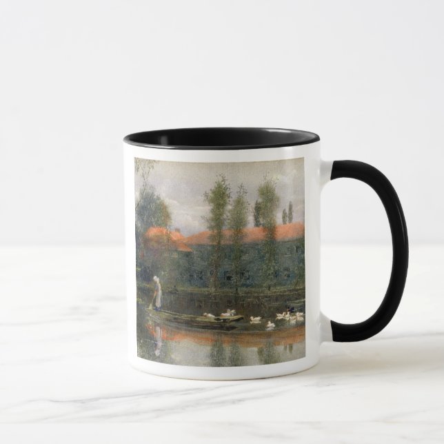 Caneca A lagoa de William Morris trabalha na abadia de (Direita)