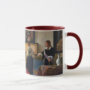 Caneca A lição de música de Johannes Vermeer (circa1663)