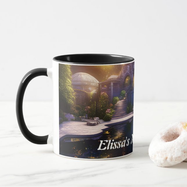 Caneca A Manhã da Elissa personalizável personalizável (Com Donut)