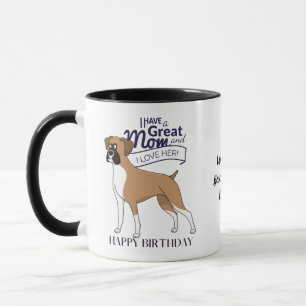 Caneca A MELHOR BOXER DOG MOM personalizada do mundo