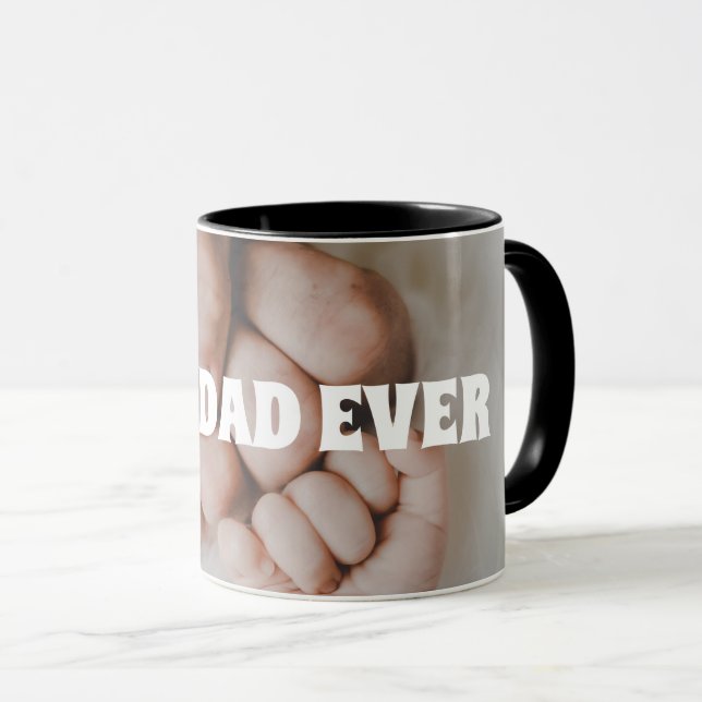 Caneca A MELHOR foto NUNCA personalizada do PAI (Frente Esquerda)